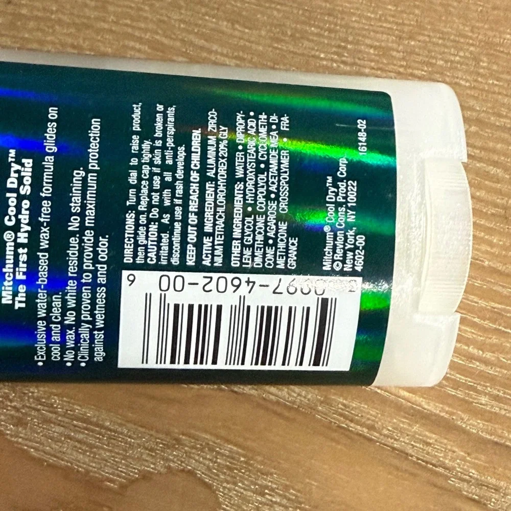 Mitchum Cool Dry Hydro Solid Anti-Perspirant Deodorant Mens 1.9oz Mountain Air